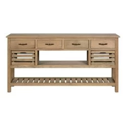 Marseille 6 Drawer Aged Grey Sideboard