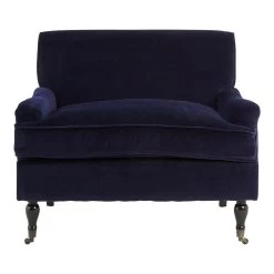 Midnight Velvet Plush Armchair