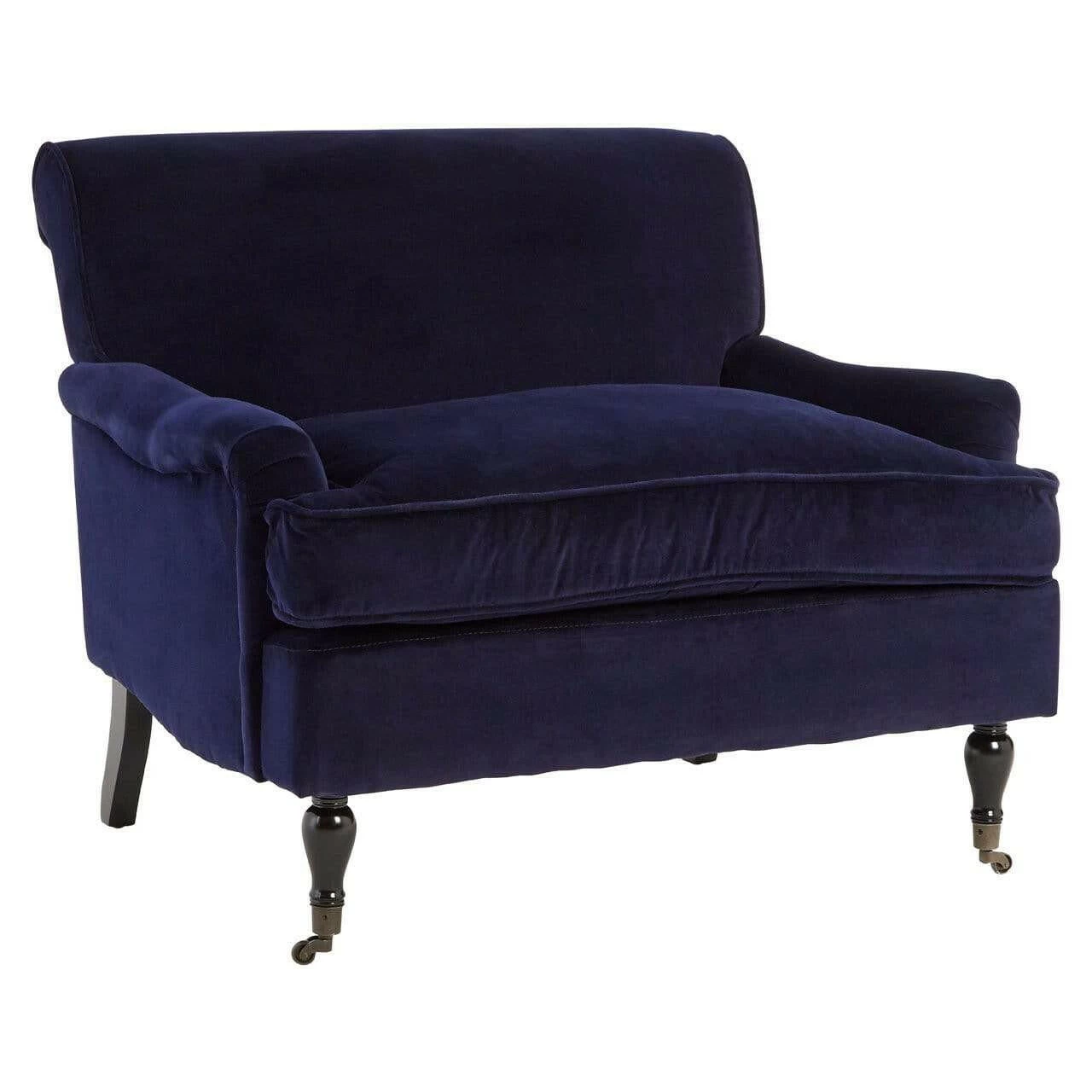 Midnight Velvet Plush Armchair 2 Midnight Velvet Plush Armchair - Image 2