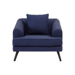 Milon Navy Fabric Armchair