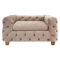 Ophelia Coffee Velvet Armchair