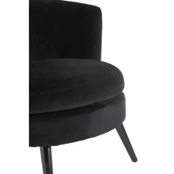 Round Black Plush Velvet Armchair -Lifestyle Haven Shop hamilton interiors living round black plush velvet armchair house of isabella uk 17425255661622
