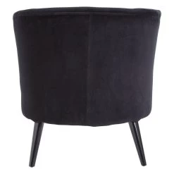 Round Black Plush Velvet Armchair -Lifestyle Haven Shop hamilton interiors living round black plush velvet armchair house of isabella uk 29480326430774