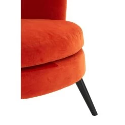 Round Orange Plush Velvet Armchair -Lifestyle Haven Shop hamilton interiors living round orange plush velvet armchair house of isabella uk 17518876721206
