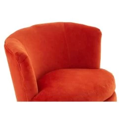 Round Orange Plush Velvet Armchair -Lifestyle Haven Shop hamilton interiors living round orange plush velvet armchair house of isabella uk 29494936436790