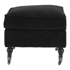 Taipei Footstool Black Cotton Velvet 8 Taipei Footstool Black Cotton Velvet -Lifestyle Haven Shop hamilton interiors living taipei footstool black cotton velvet house of isabella uk 29532472606774