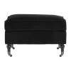 Taipei Footstool Black Cotton Velvet