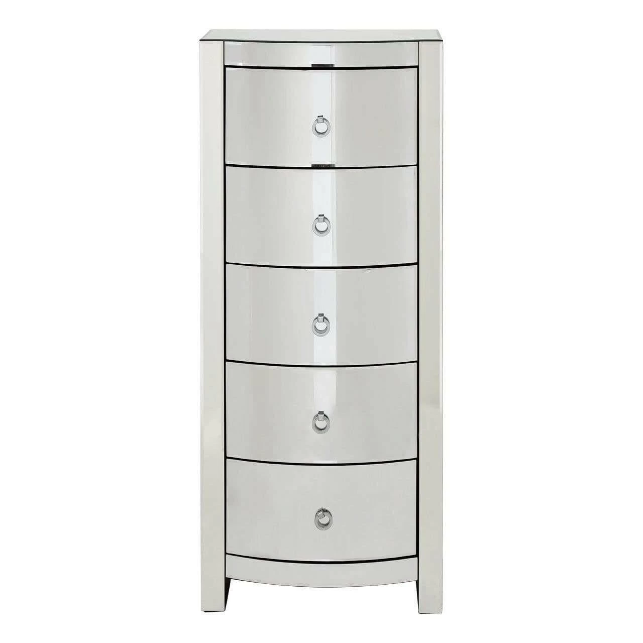 Verona Curved Tall Boy Drawers 1 Verona Curved Tall Boy Drawers