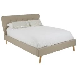 Scandinavian Beige King Size Bed -Lifestyle Haven Shop hamilton interiors sleeping scandinavian beige king size bed house of isabella uk 17409349550134