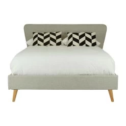 Scandinavian Light Grey King Size Bed