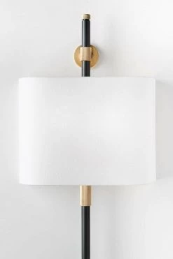 BOWERY Aged Old Bronze Linen Wall Light 1 -Lifestyle Haven Shop hudson valley lighting lighting bowery aged old bronze linen wall light 1 house of isabella uk 29618801082422