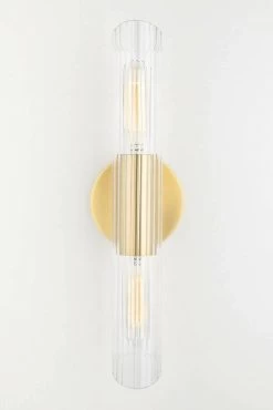 CECILY Aged Brass Wall Light 6w -Lifestyle Haven Shop hudson valley lighting lighting cecily aged brass wall light 6w house of isabella uk 29671261143094