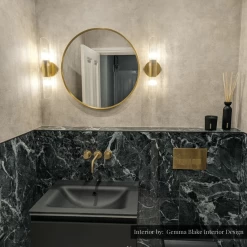 CECILY Aged Brass Wall Light 6w