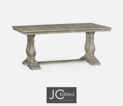 Jonathan Charles Extending Refectory Dining Table Rustic - Rustic Grey