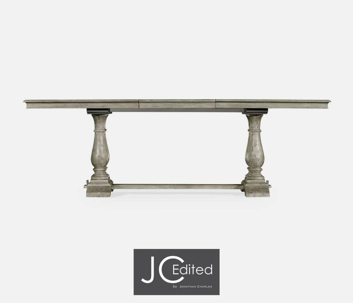Jonathan Charles Extending Refectory Dining Table Rustic - Rustic Grey 2 Jonathan Charles Extending Refectory Dining Table Rustic - Rustic Grey - Image 2