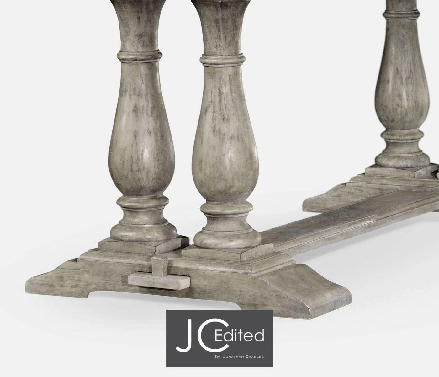 Jonathan Charles Extending Refectory Dining Table Rustic - Rustic Grey 5 Jonathan Charles Extending Refectory Dining Table Rustic - Rustic Grey - Image 5