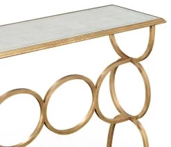 Jonathan Charles Console Table Circles - Gilded -Lifestyle Haven Shop jonathan charles living jonathan charles console table circles gilded house of isabella uk 39854868594995
