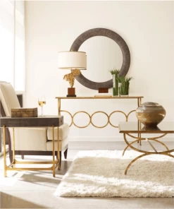 Jonathan Charles Console Table Circles - Gilded -Lifestyle Haven Shop jonathan charles living jonathan charles console table circles gilded house of isabella uk 39854868627763
