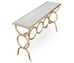 Jonathan Charles Console Table Circles - Gilded -Lifestyle Haven Shop jonathan charles living jonathan charles console table circles gilded house of isabella uk 39854868726067