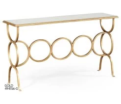 Jonathan Charles Console Table Circles - Gilded