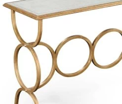 Jonathan Charles Console Table Circles - Gilded -Lifestyle Haven Shop jonathan charles living jonathan charles console table circles gilded house of isabella uk 39854869053747