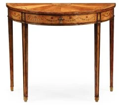 Jonathan Charles Demilune Console Table Sheraton