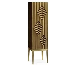 Jonathan Charles Drinks Cabinet Geometric Diamond - Left
