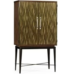 Jonathan Charles Drinks Cabinet In Textured Bronze Chestnut