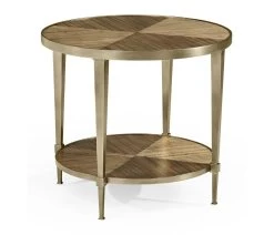 Jonathan Charles Golden Amber Round End Table