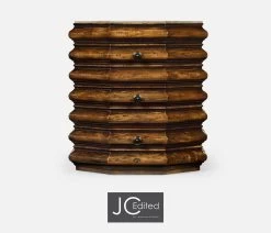 Jonathan Charles Octagon Side Table With Drawers Eclectic - Rustic Walnut -Lifestyle Haven Shop jonathan charles living jonathan charles octagon side table with drawers eclectic rustic walnut house of isabella uk 39854433894707