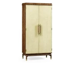 Jonathan Charles Tall Drinks Cabinet Italian 1950s - Ivory