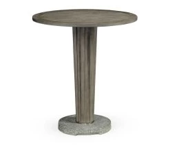 Jonathan Charles Hampton Round Outdoor Bar Table In Grey
