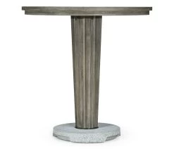 Jonathan Charles Hampton Round Outdoor Counter Table In Grey