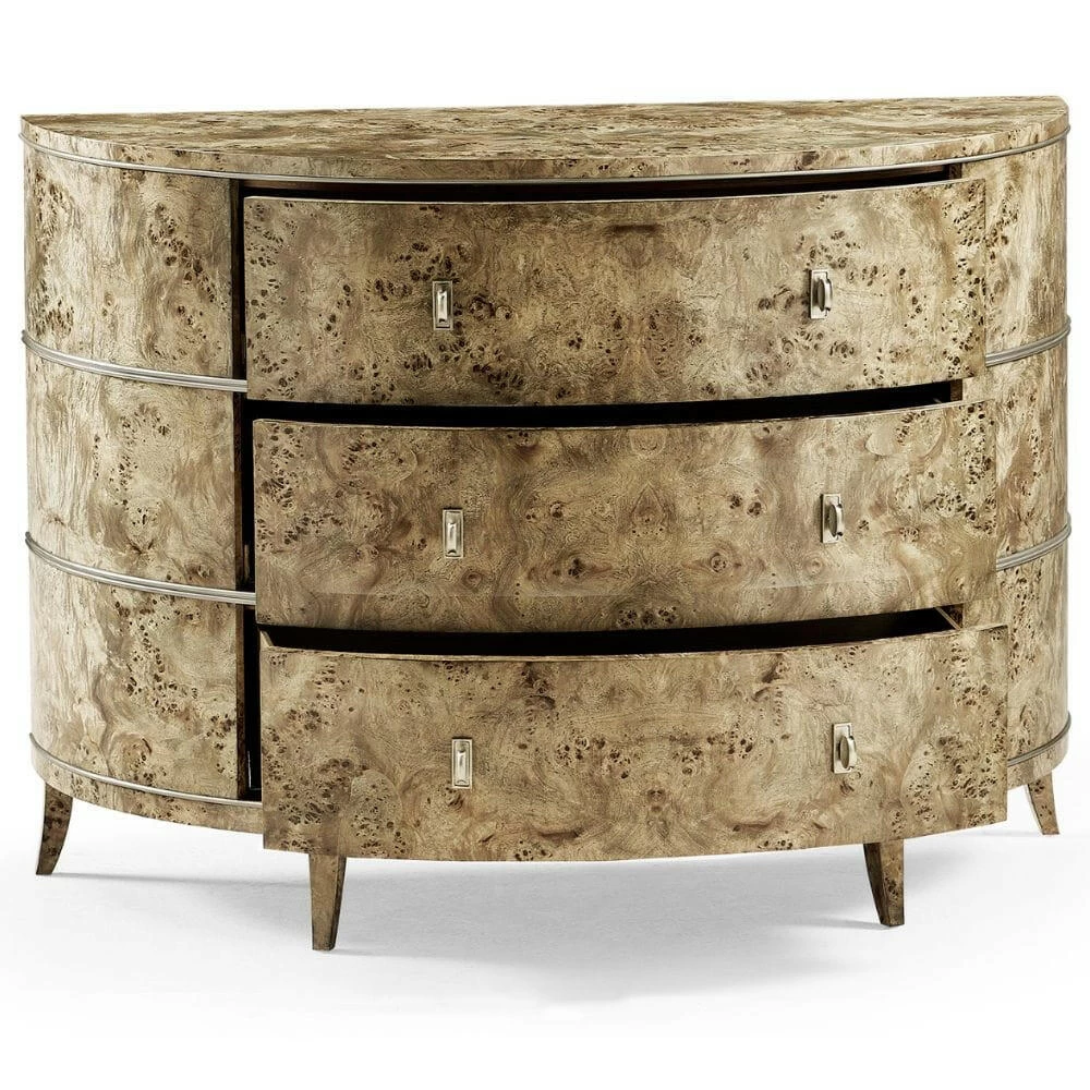 Jonathan Charles Cecilia Demi Lune Chest Of Drawers 5 Jonathan Charles Cecilia Demi Lune Chest Of Drawers - Image 5