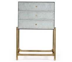 Jonathan Charles Small Chest Of Drawers 1930s In Eglomise - Gilded