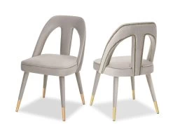 Pigalle Chair Kaster Light Grey Velvet