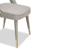 Pigalle Chair Kaster Light Grey Velvet -Lifestyle Haven Shop liang eimil dining pigalle chair kaster light grey velvet house of isabella uk 41178723713331