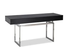 Hamilton Desk - Polished Stainless Steel Legs -Lifestyle Haven Shop liang eimil living hamilton desk polished stainless steel legs house of isabella uk 41178989068595