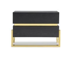 Enigma Bedside Table Brass