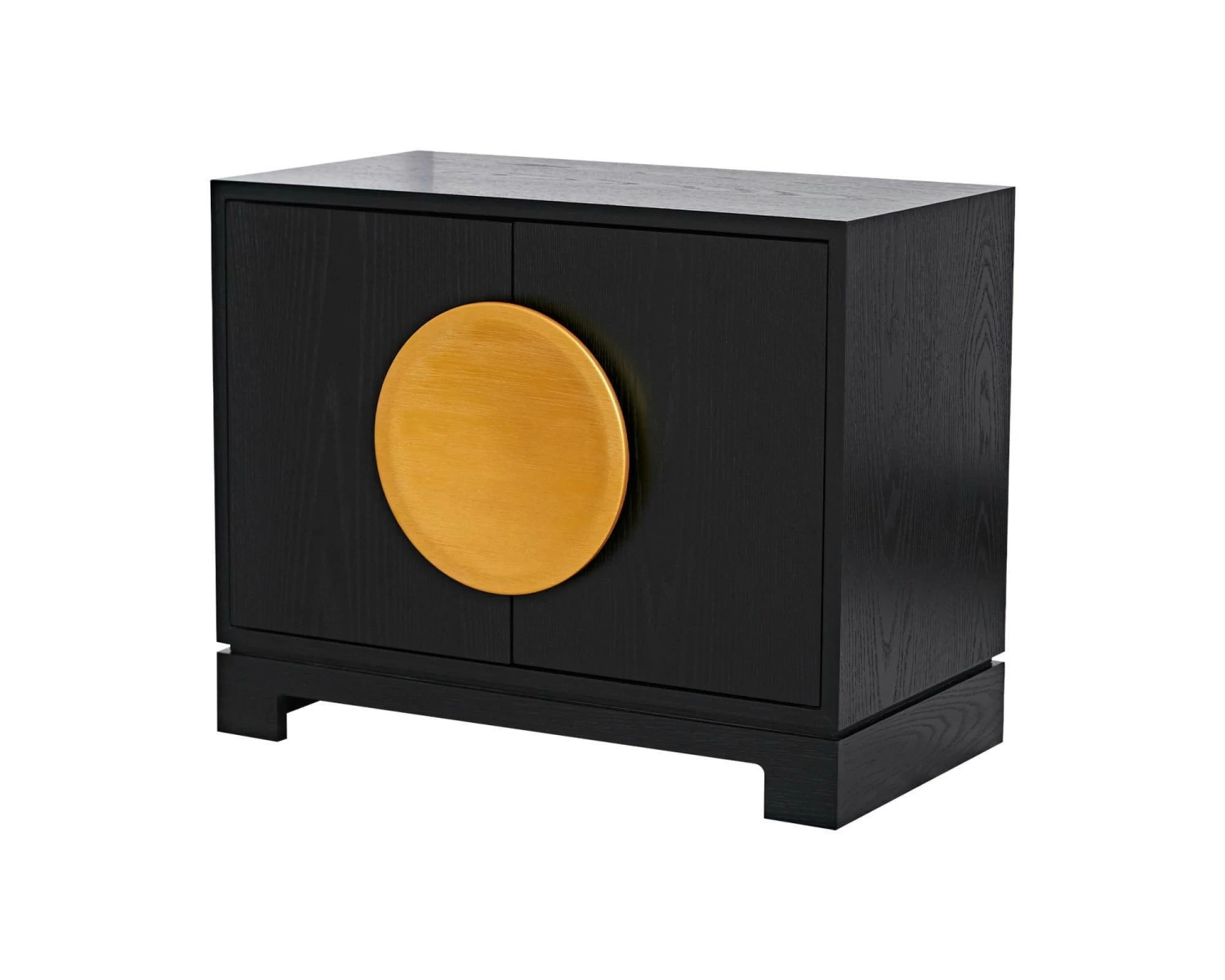 Hoxton Wenge Oak And Gold Bedside Table 2 Hoxton Wenge Oak And Gold Bedside Table - Image 2