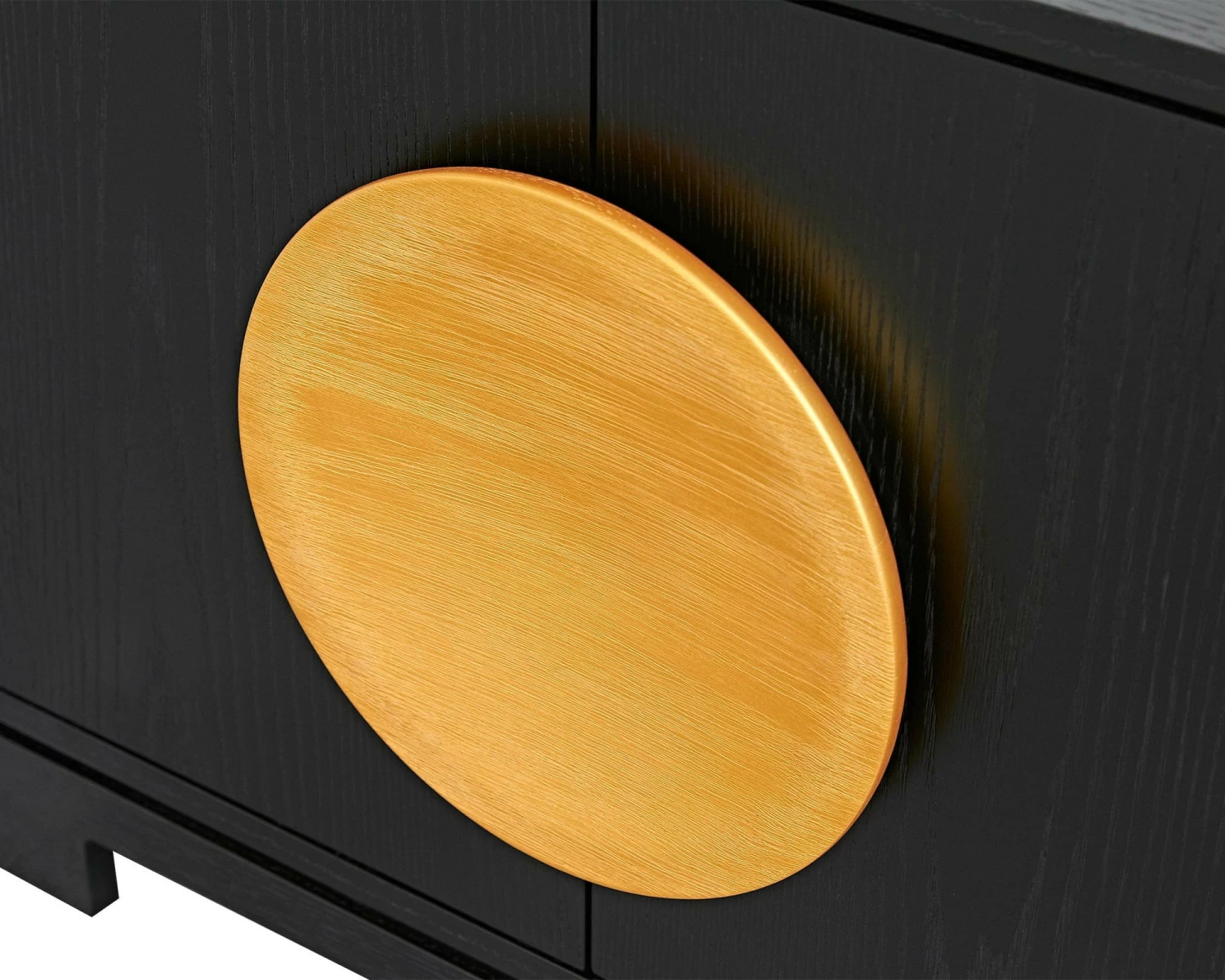 Hoxton Wenge Oak And Gold Bedside Table 4 Hoxton Wenge Oak And Gold Bedside Table - Image 4