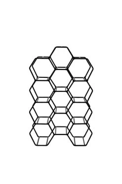 Pack Of 2 X Wine Racks 12 Bottless 30x18x46 Cm SALBRIS Matt Black