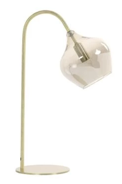 Table Lamp E14 28x17x50,5 Cm RAKEL Antique Bronze+smoked