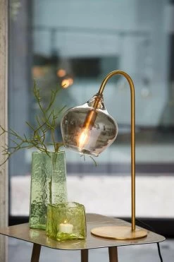 Table Lamp E14 28x17x50,5 Cm RAKEL Antique Bronze+smoked -Lifestyle Haven Shop light living lighting table lamp e14 28x17x50 5 cm rakel antique bronze smoked house of isabella uk 40274929484083
