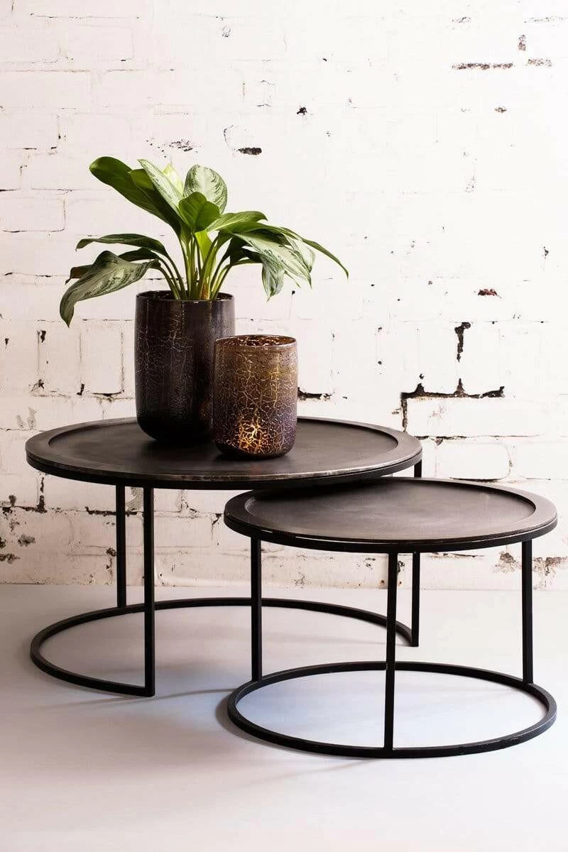 Coffee Table S/2 Ø60x38+Ø78x42 Cm TALCA Lead Antiq Deep Edge 7 Coffee Table S/2 Ø60x38+Ø78x42 Cm TALCA Lead Antiq Deep Edge - Image 7