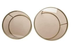 Coffee Table S/2 Ø65x39+Ø75x44 Cm DUARTE Gls Brown+l Gold 6 Coffee Table S/2 Ø65x39+Ø75x44 Cm DUARTE Gls Brown+l Gold -Lifestyle Haven Shop light living living coffee table s 2 o65x39 o75x44 cm duarte gls brown l gold house of isabella uk 29328704536630