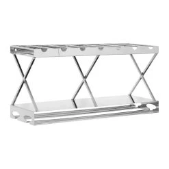Novo 2 Tier 7 Bottle Silver Wine Rack