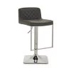 Baina Dark Grey And Chrome Square Base Bar Stool