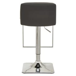 Baina Dark Grey And Chrome Square Base Bar Stool -Lifestyle Haven Shop noosa co dining baina dark grey and chrome square base bar stool house of isabella uk 42934330982707