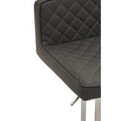 Baina Dark Grey And Chrome Square Base Bar Stool -Lifestyle Haven Shop noosa co dining baina dark grey and chrome square base bar stool house of isabella uk 42934331015475